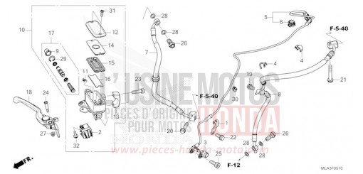 MAITRE-CYLINDRE DE FREIN AVANT CYLINDRE CMX1100AN de 2022